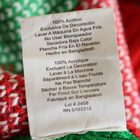 FollowMe Ugly Christmas Sweater Santas Favorite Ho Green Red White - Picture 12 of 13